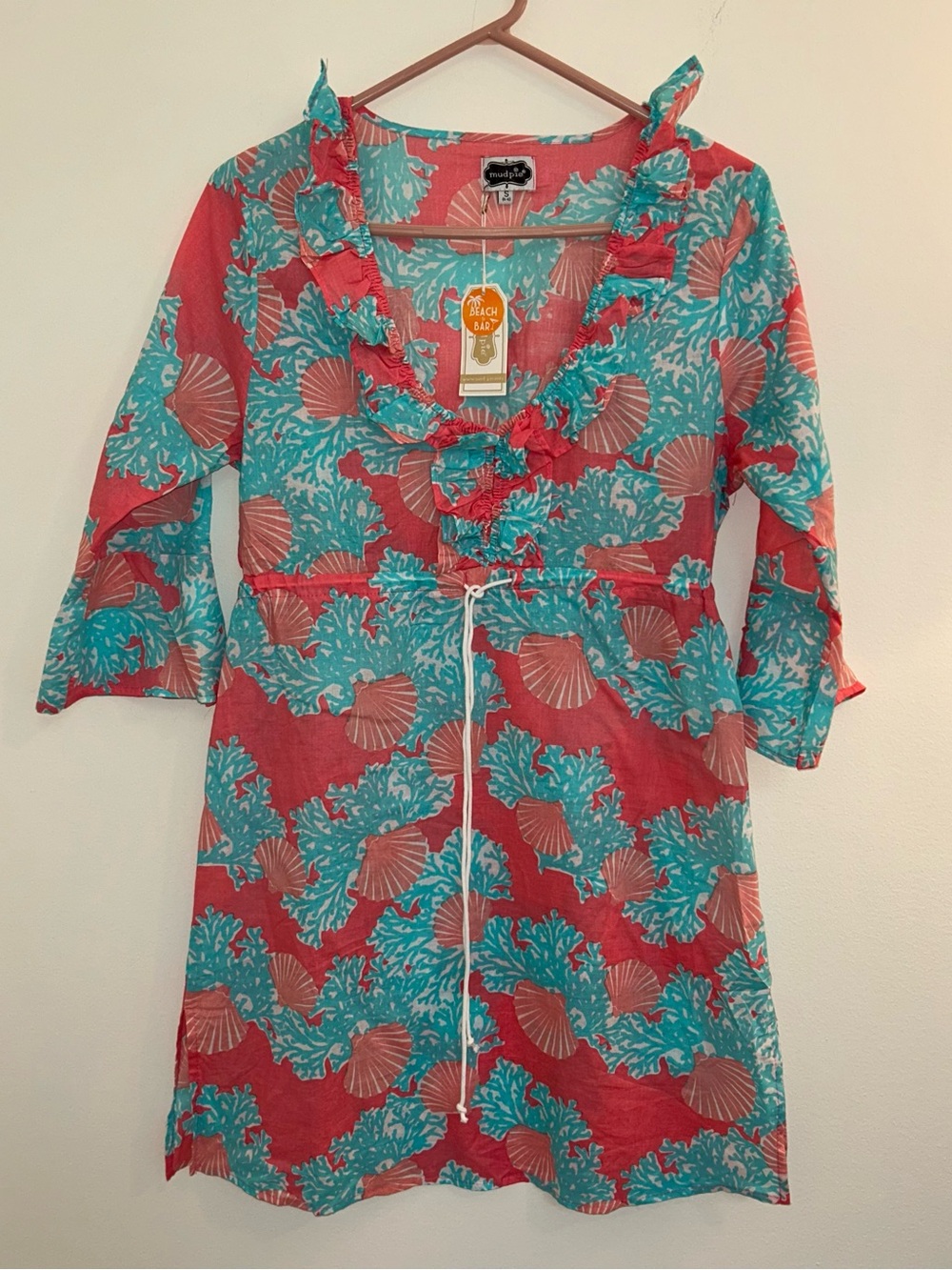 Mudpie Womans Small Annabell Tunic Cover Up Beach To Bar Beach Pool Coverup NWT